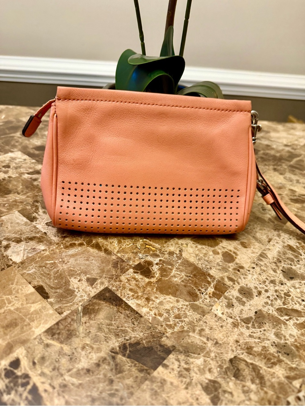 Coach Legacy Perforated Leather Large Wristlet Clutch - MSRP $160 - Picture 4 of 13